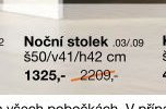 Noční stolek š50/v41/h42 cm