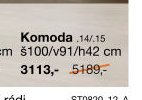Komoda š100/v91/h42 cm
