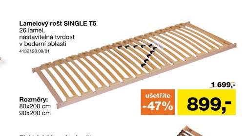 Lamelový rošt SINGLE T5