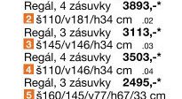 Regál, 3 zásuvky
