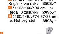 Regál, 4 zásuvky