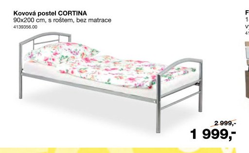 Kovová postel CORTINA