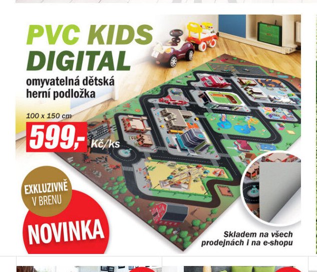PVC KIDS DIGITAL omyvatelná dětská herní podložka