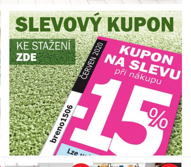 SLEVOVÝ KUPON - 15% na slevu