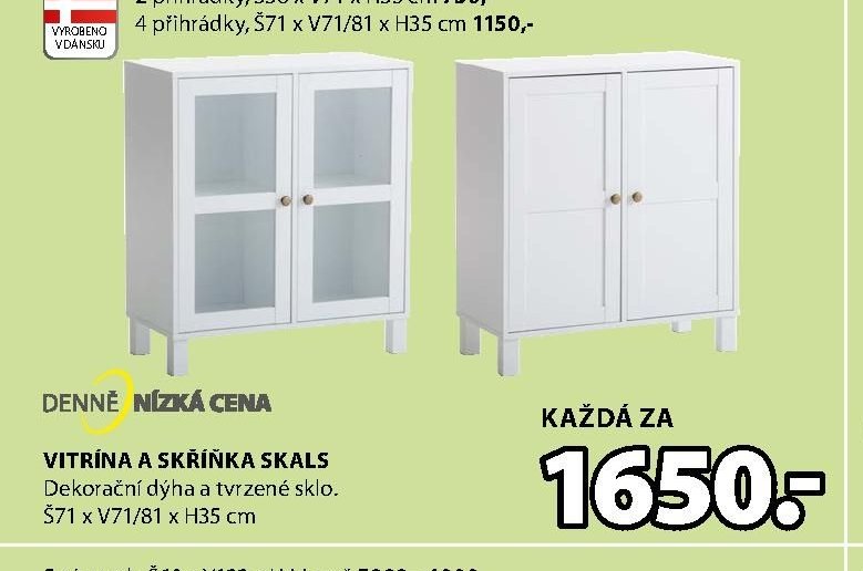 VITRÍNA A SKŘÍŇKA SKALS