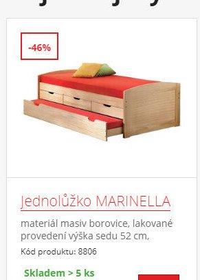 Jednolůžko MARINELLA