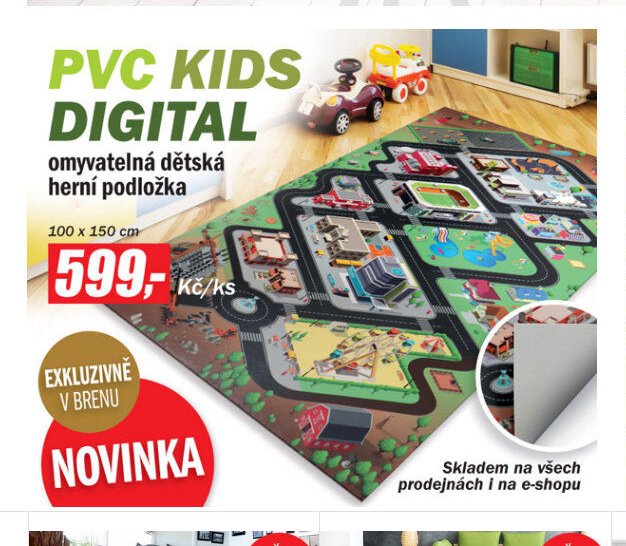 PVC KIDS DIGITAL omyvatelná dětská herní podložka