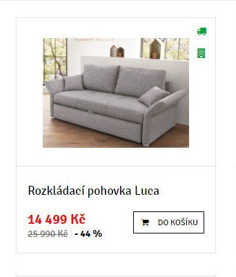 Rozkládací pohovka Luca