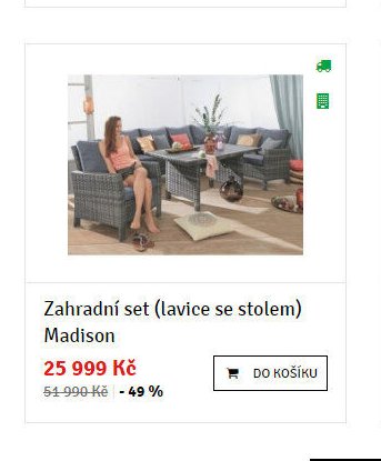 Zahradní set (lavice se stolem) Madison