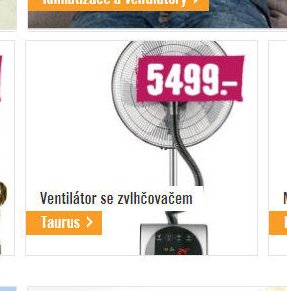 Ventilátor se zvlhčovačem Taurus