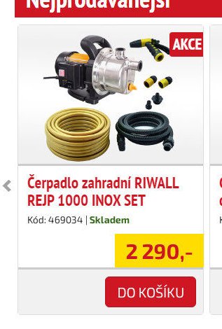 Čerpadlo zahradní RIWALL REJP 1000 INOX SET