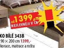 JEDNOLŮŽKO BÍLÉ 343B