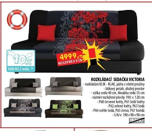 ROZKLÁDACÍ SEDAČKA VICTORIA