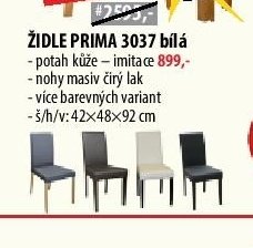 ŽIDLE PRIMA 3031 bílá