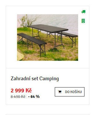 Zahradní set Camping