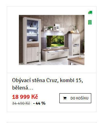 Obývací stěna Cruz, kombi 15, bělená...