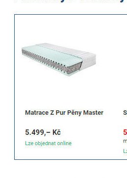 Matrace Z Pur Pěny Master