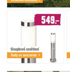 Sloupkové osvětlení Dody se senzorem