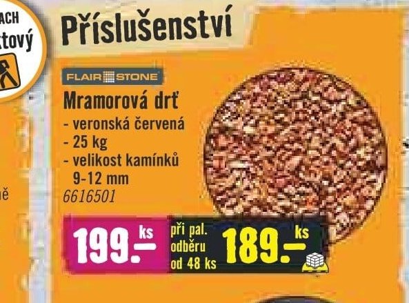 Mramorová drť veronská červená