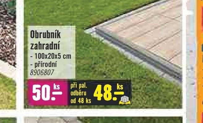 Obrubník zahradní
