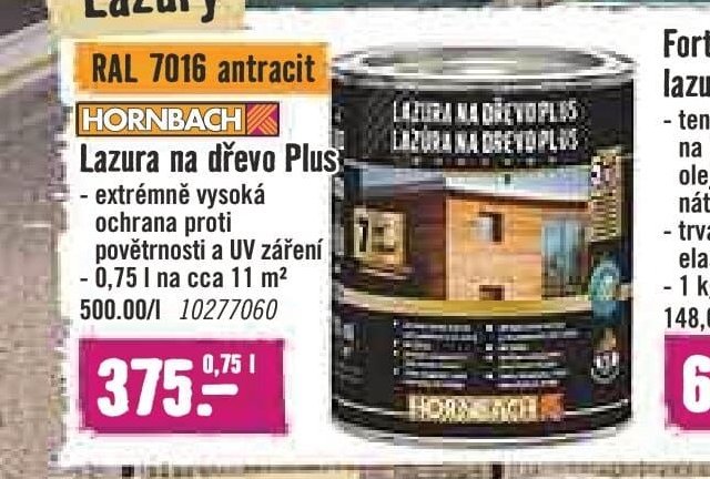 Hornbach Lazura na dřevo Plus