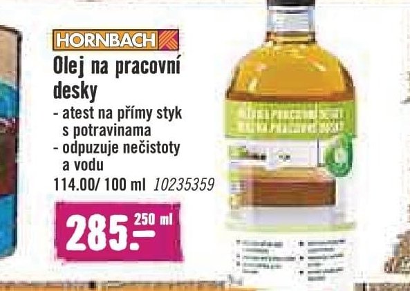 Hornbach Olej na pracovní desky