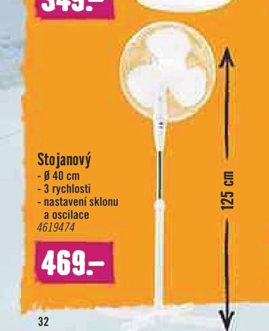 Stojanový ventilátor