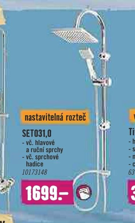 Nastavitelná rozteč SET031,0