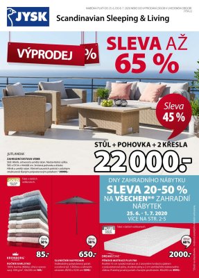 akční leták Jysk 25.6.2020-8.7.2020