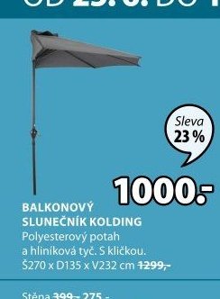BALKONOVÝ SLUNEČNÍK KOLDING