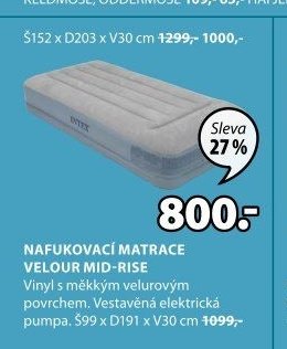 NAFUKOVACÍ MATRACE VELOUR MID-RISE