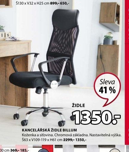 KANCELÁŘSKÁ ŽIDLE BILLUM