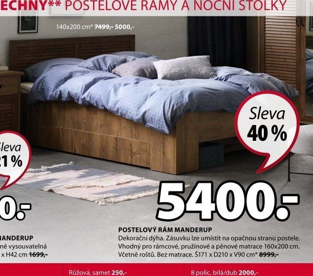 POSTELOVÝ RÁM MANDERUP