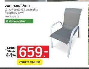 ZAHRADNÍ ŽIDLE Látka/ocelová konstrukce