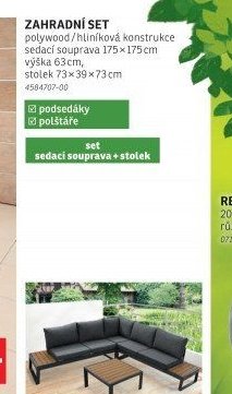 ZAHRADNÍ SET polywood / hliníková konstrukce