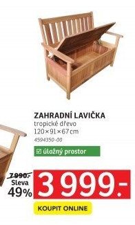 ZAHRADNÍ LAVIČKA
