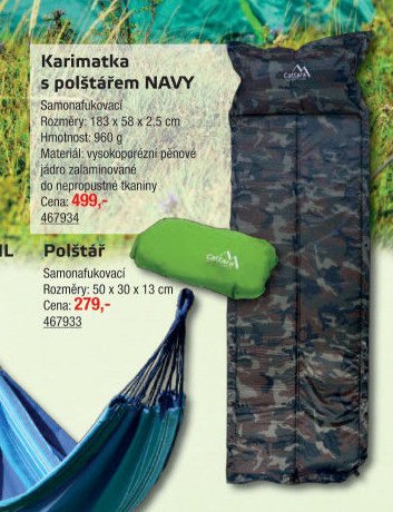 Karimatka s polštářem NAVY