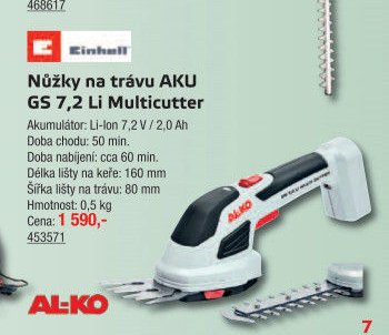 Nůžky na trávu AKU GS 7,2 Li Multicutter