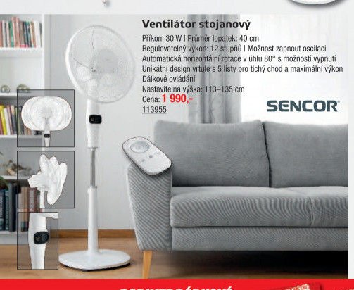 Ventilátor stojanový (Sencor)
