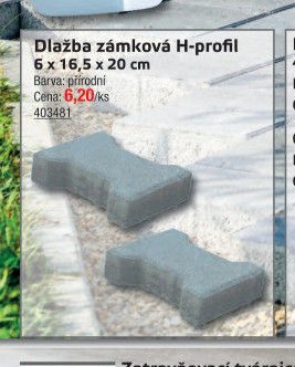Dlažba zámková H-profil