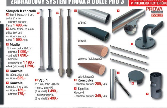 ZÁBRADLOVÝ SYSTÉM PROVA A DOLLE PRO 3