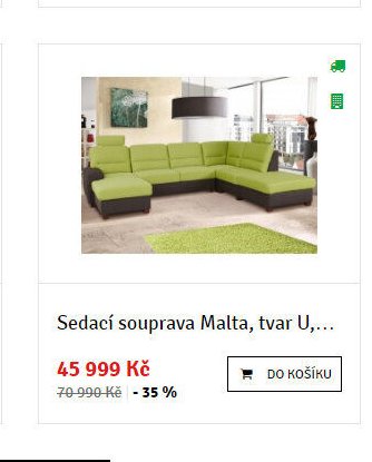 Sedací souprava Malta, tvar U,...