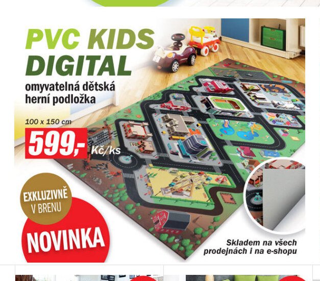 PVC KIDS DIGITAL omyvatelná dětská herní podložka