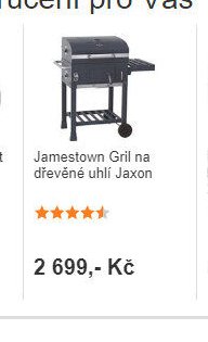 Jamestown Gril na dřevěné uhlí Jaxon