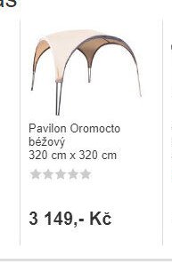 Pavilon Oromocto béžový 320 cm x 320 cm