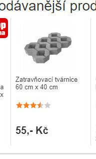 Zatravňovací tvárnice 60 cm x 40 cm