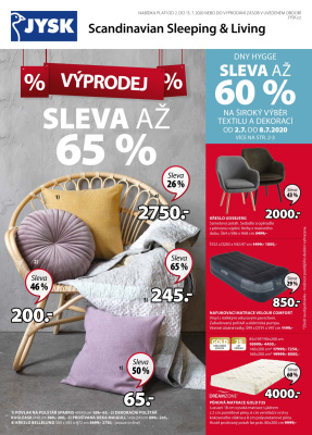 akční leták Jysk 2.7.2020-15.7.2020