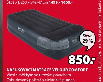 NAFUKOVACÍ MATRACE VELOUR COMFORT