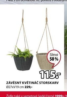 ZÁVĚSNÝ KVĚTINÁČ STORSKARV