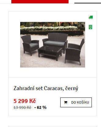 Zahradní set Caracas, černý